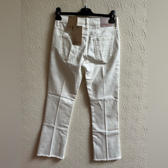 BNWT Zara basic white cropped jeans size 6 (will fit 8) - Picture 6 of 6